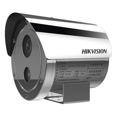 Cámara Bala IP / 4 Megapixel / Lente Motorizado 2.8 a 12 mm / Anticorrosión SUS304 / Antiexplosión ATEX-IECEx / IR 50 m (164 ft) / WDR 120 dB / IP68 / PoE