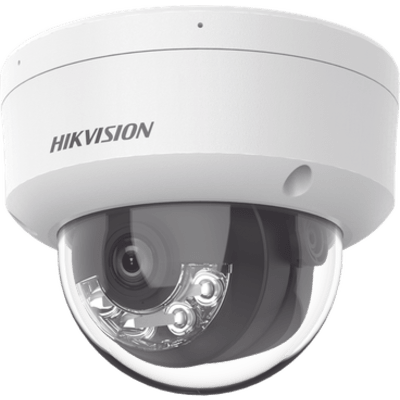 Cámara Domo IP / 2 Megapixel / Dual Light 30 m (98.4 ft) / AcuSense Lite / Micrófono Integrado / IK08 / IP67 / PoE