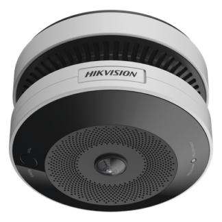 Cámara Fisheye IP / 4 Megapixel / Detector de Humo y Temperatura / IR 15 m (49.2 ft) / WDR 120 dB / Alarma 85 dB / PoE / MicroSD 128 GB
