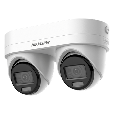 Cámara IP Dual Lente / 4 Megapixel por Sensor / WDR 120 dB / IR 10 m (32.8 ft) / IP67 / IK10 / PoE / Audio Bidireccional