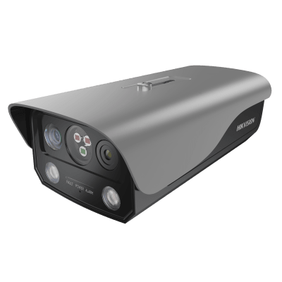 Cámara IP Térmica de Detección de Incendios / 4 Megapixel Óptico + 1 Megapixel Térmico / Alcance de Llama 50 m (164 ft) / Rango Térmico 0 a 400 °C / IP66 / WDR 120 dB