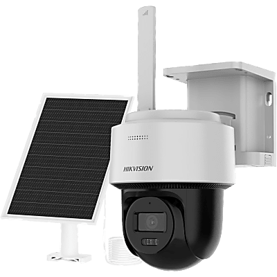Cámara Solar PT IP / 4 Megapixel / AOV / Dual Light 30 m (98.4 ft) DS-2CFSP4/4G-SIM