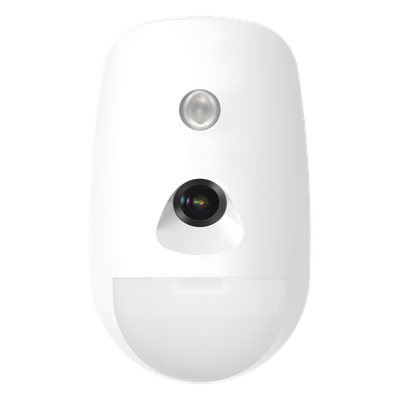Detector PIR con Cámara Integrada / Full HD 1080p / Detección 12 m (39.4 ft) / Ángulo 85.9° / Inmunidad Mascotas 30 kg / Bus Híbrido