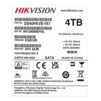 Disco Duro para Videovigilancia / 4 TB / 5400 RPM / SATA 6 Gb/s / 32 Canales HD / 180 TB Carga Anual / 24x7