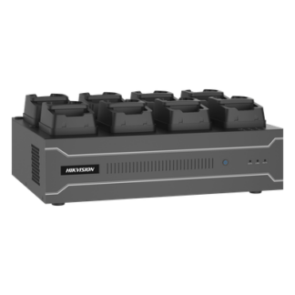 Dock Station de Escritorio / 8 Puertos Body Cams / Dual Gigabit / 4 Bahías HDD / ANR / Cobertura Cíclica / -10°C a 55°C