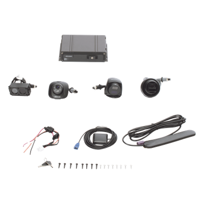 Kit DVR Móvil / 4 Canales TURBOHD 1080P / 4G y GPS Integrados / Almacenamiento Dual SD 512 GB / IP68