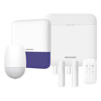 Kit de Alarma Inalámbrico / 48 Zonas / GSM 3G/4G Dual SIM / Wi-Fi 2.4 GHz / PIR 15 m (49.2 ft) / Sirena Exterior / Batería de Respaldo 12 h