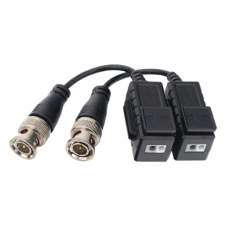 Kit de Transceptores Pasivos (Baluns) / Transmisión 4K / Distancia 250 m (820.2 ft) / Protección TVS / Inmunidad 60 dB / Conectores Cobre / HD-TVI CVI AHD CVBS
