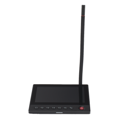 Micrófono IP de Red / Pantalla Táctil 7" / 6 Teclas Programables / PoE 12 VCD / RJ45 10/100 Mbps