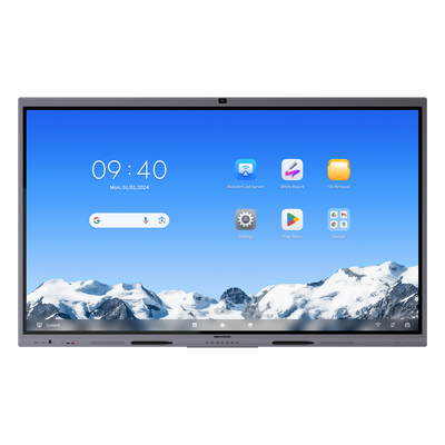 Pantalla Interactiva Touch / 65 Pulgadas / 4K UHD / 50 Puntos Táctiles / Android 14 Certificado EDLA / Cámara Web 8 MP / Audio 55 W / Wi-Fi / NFC / 128 GB Almacenamiento