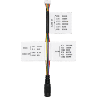 Arnés de Refacción / Alimentación / Entradas de Alarma / RS485 / Control de Cerradura / Cableado por Colores