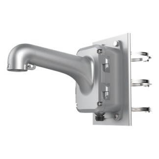 Soporte de Montaje para Domo PTZ / Poste Vertical con Caja de Conexión / Ajustable 80-200 mm / Carga Máxima 10 kg (22 lb) / Aluminio y Acero