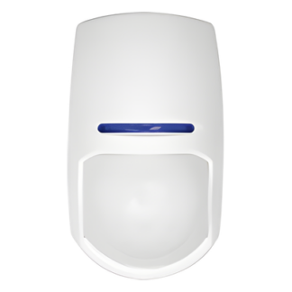 Detector PIR Interior Inalámbrico / Inmunidad a Mascotas 24 kg / Cobertura 10 m (32.8 ft) / Ángulo 85° / Frecuencia 433 MHz / Batería 3V 2 Años