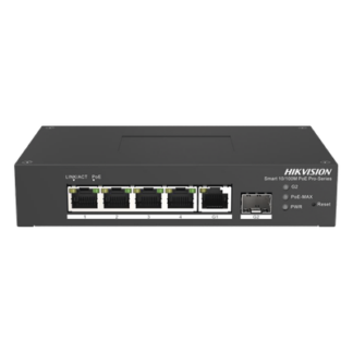 Switch PoE+ Industrial / 4 Puertos 10/100 Mbps / 1 Puerto Gigabit Uplink / 1 Puerto SFP / Alcance Extendido 300 m (984.3 ft) / 60 W / Gestión Cloud