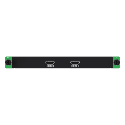 Tarjeta de Entrada HDMI / 2 Canales / 4K60 (4096×2160) / HDMI 2.0 / HDR10 y HLG / HDCP 2.3 / Frame Rate 24-120 Hz
