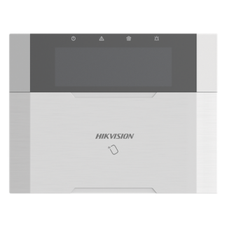 Teclado de alarma / Pantalla LCD / Lector RFID integrado / 2 zonas cableadas / 1 salida de alarma / 64 llaveros / 12VCC / 150x115x28 mm / 5.9x4.5x1.1 in