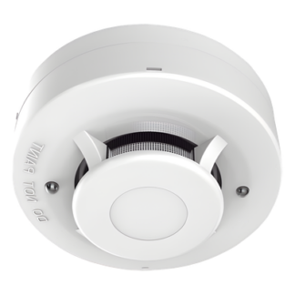 Detector de Humo Fotoeléctrico / 4 Hilos / DC 12 V / LED Duales 360° / Umbral 0.10 a 0.16 dB/m / Perfil Bajo 35 mm