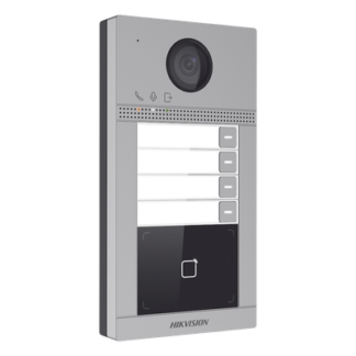 Videoportero IP / 2 Megapixel / PoE / IP65 + IK08 / 4 Departamentos / Apertura con Tarjeta / 2 Puertas / 6 Monitores / 129° / IR 3m