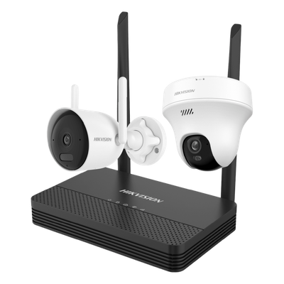 Kit IP Inalámbrico / 4 Megapixel / NVS 4 Canales / 2 Cámaras Wi-Fi NKS4245WBTH