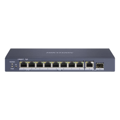 Switch PoE+ / 7 Puertos Gigabit 802.3af/at 30W / 2 Puertos Hi-PoE 90W DS-3E0510HP-E