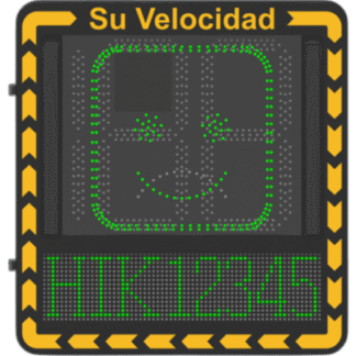 Display LED para Control de Velocidad / Alcance Visual 100 m (328 ft) / Indicación por Código de Colores / IP66 / Wi-Fi y Ethernet / Radar Compatible