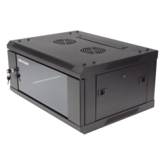 Gabinete de Montaje en Pared / 4 Unidades de Rack / 19" / Cristal Templado / Carga 40 kg / Acero / 600 x 450 x 281 mm