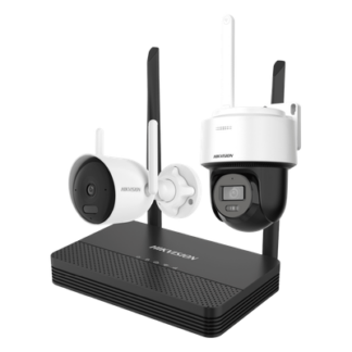 Kit IP Inalámbrico / 2 Megapixel / NVS 4 Canales / 2 Cámaras Wi-Fi / Dual Light 30 m (98.4 ft) / Audio Bidireccional / 97° HFOV